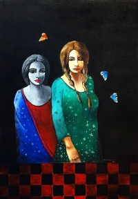 Kausar Bhatti, 24 x 36 Inch, Acrylic on Canvas, Figurative Painting, AC-KSR-013